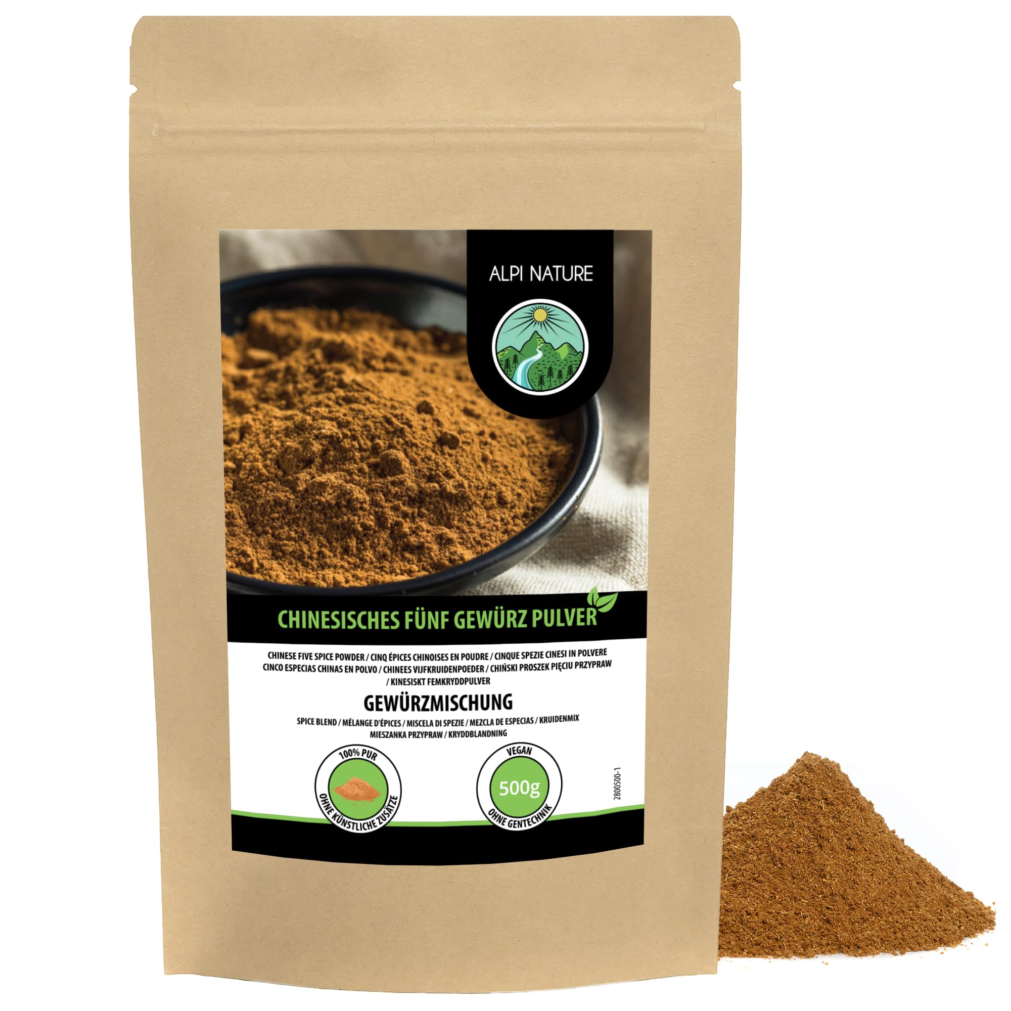 Alpi Nature Chinese Five Spice Powder - 500g Bulk Chinese Seasoning