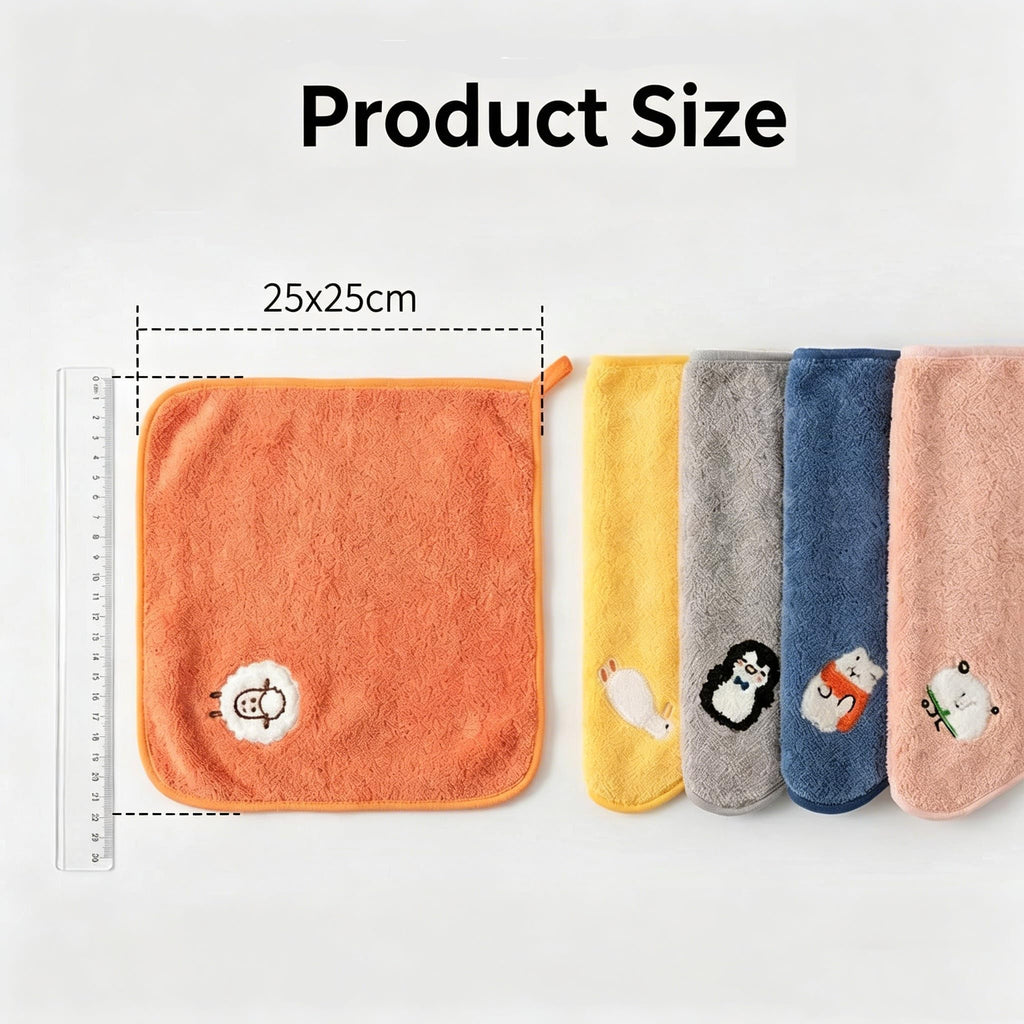 Embhlitfe 5Pcs Children's Facial Towel, Cute hand towel set Multicolor Fingertip Towels - image 2