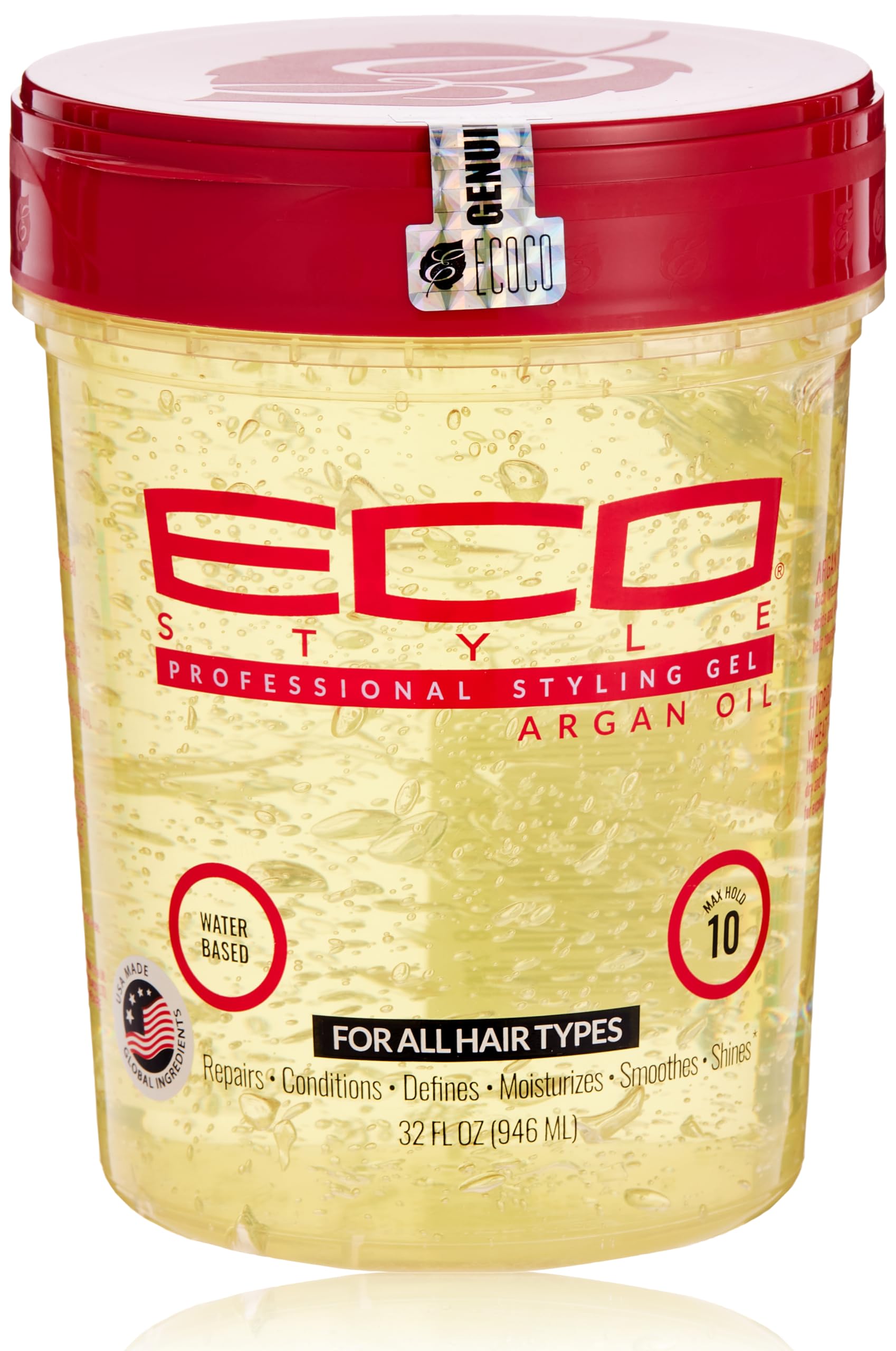 Eco Styler Argan Oil Maximum Hold Styling Gel - 946ml (32oz)