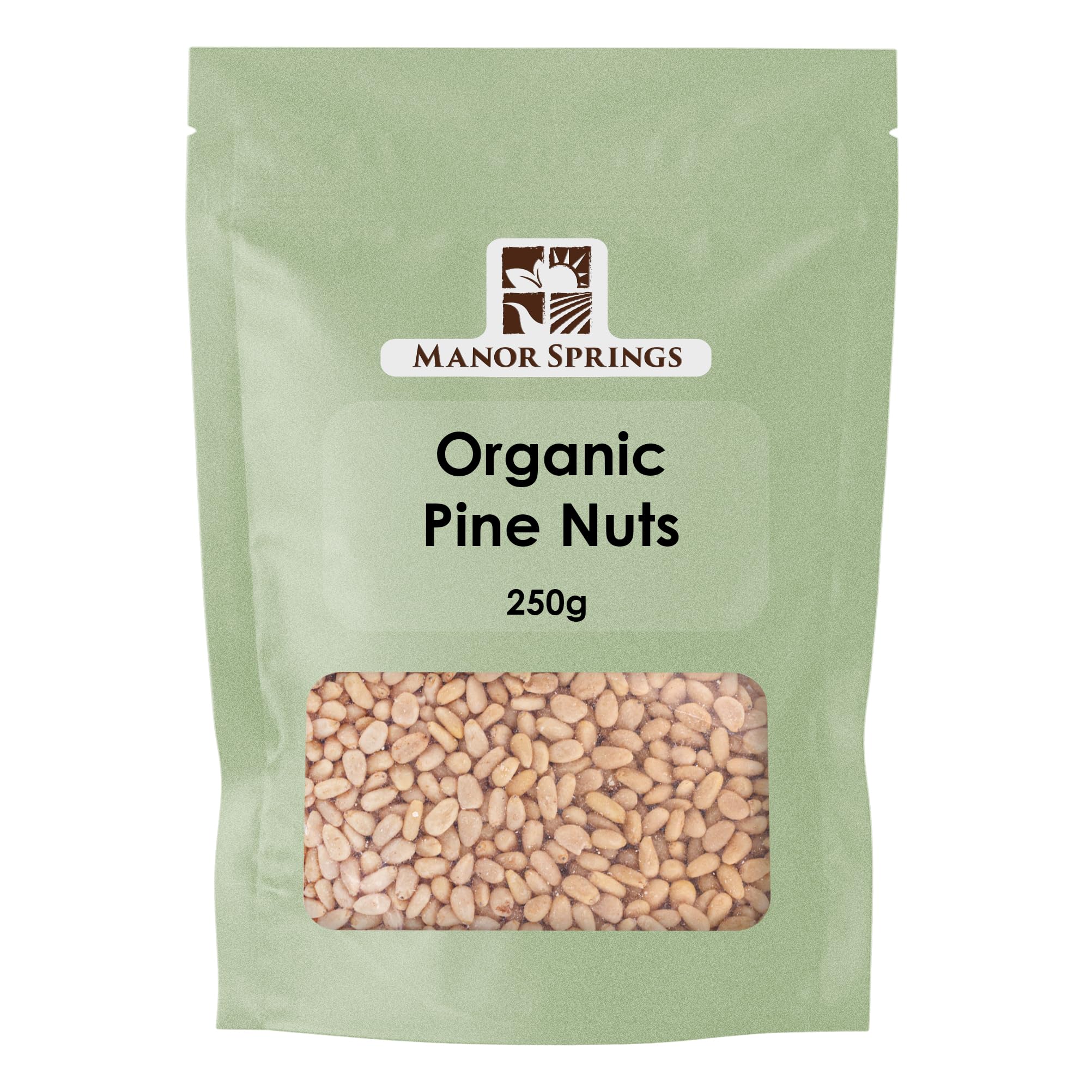 Manor Springs Organic Pine Nuts – 250g Raw Vegan Superfood for Baking