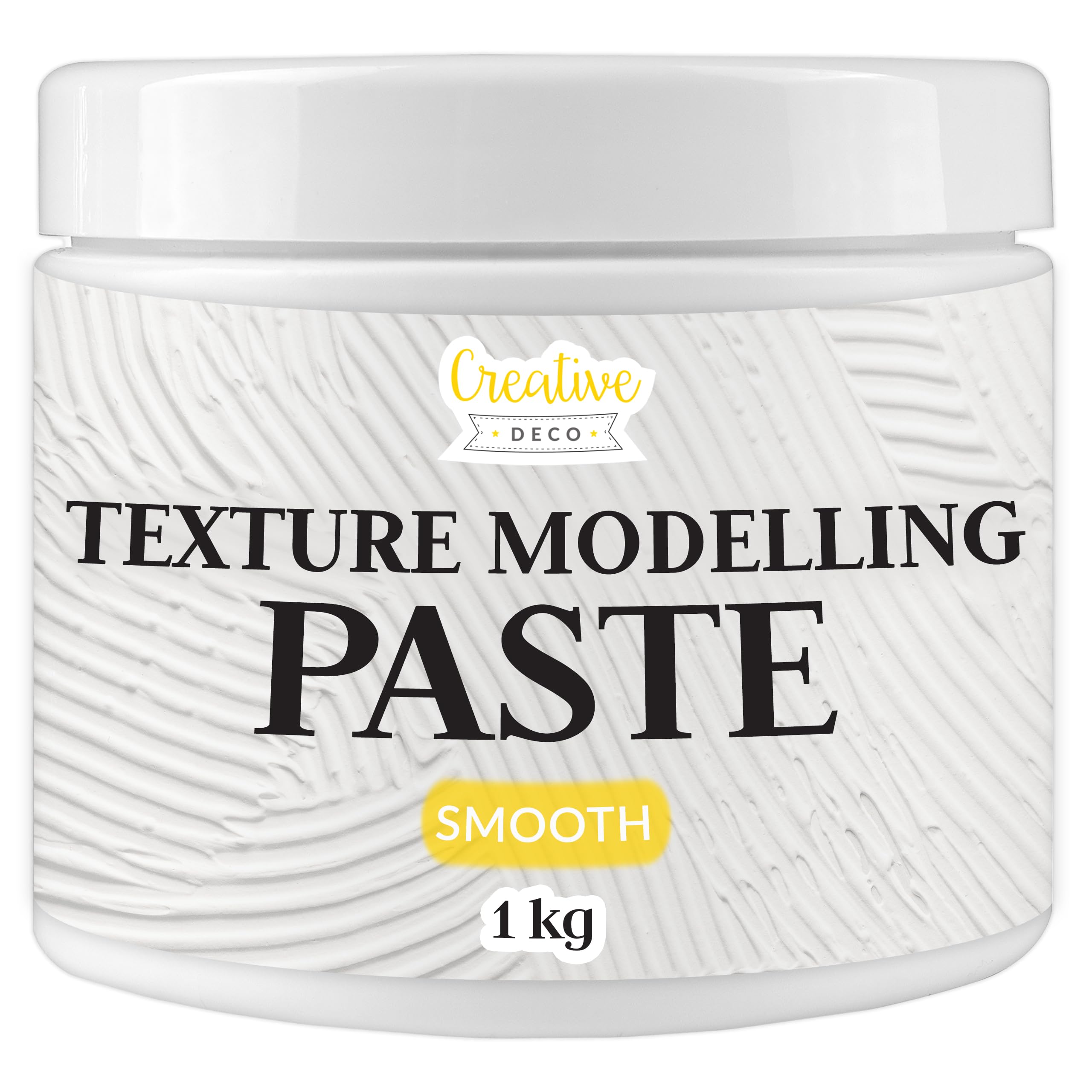 Creative Deco White Modelling Paste – 1kg Fine Texture Acrylic Medium