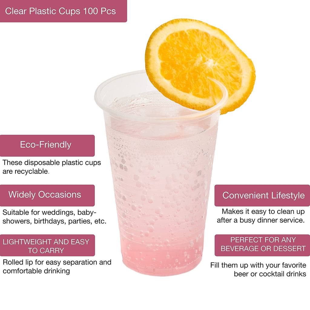 Shefa Clear Plastic Cups - 3000 Pack Bulk 180ml Disposable Party Glasses