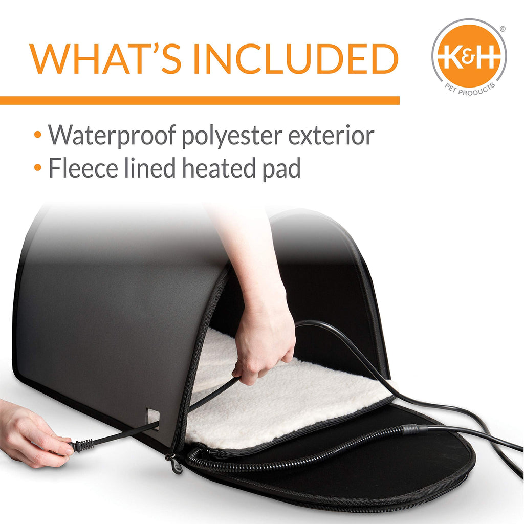 K&H Thermo Mod Heated Outdoor Cat House – Insulated Weatherproof Shelter