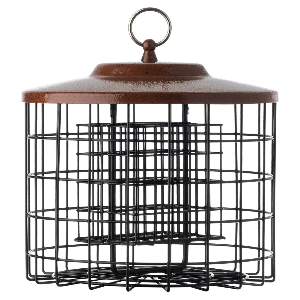 More Birds Squirrel-X Double Suet Feeder – Squirrel Proof Caged Steel