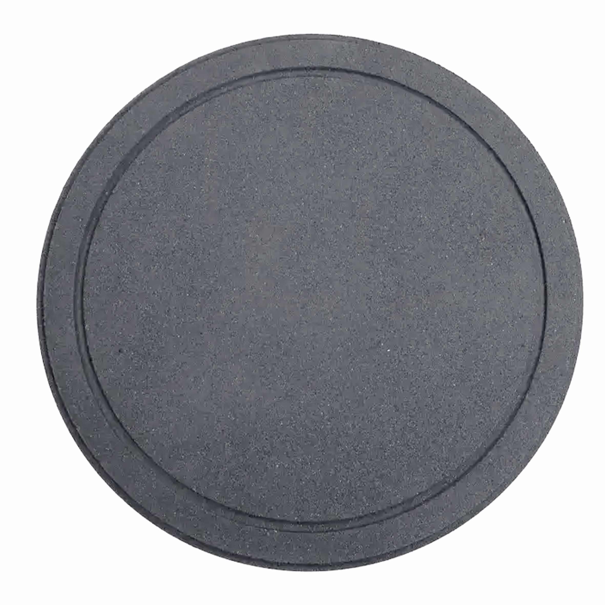 Nicoman Recycled Rubber Garden Stepping Stones - Leaf Design, Grey, 4pk