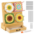 Bamboo Crochet Blocking Board with Storage Drawer and Pins