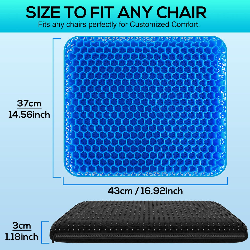 Gel Seat Cushion for Long Sitting, Relieving Back coccyx Pain Pressure - image 4