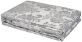 Catherine Lansfield Damask Jacquard Super King Duvet Cover Set - Silver