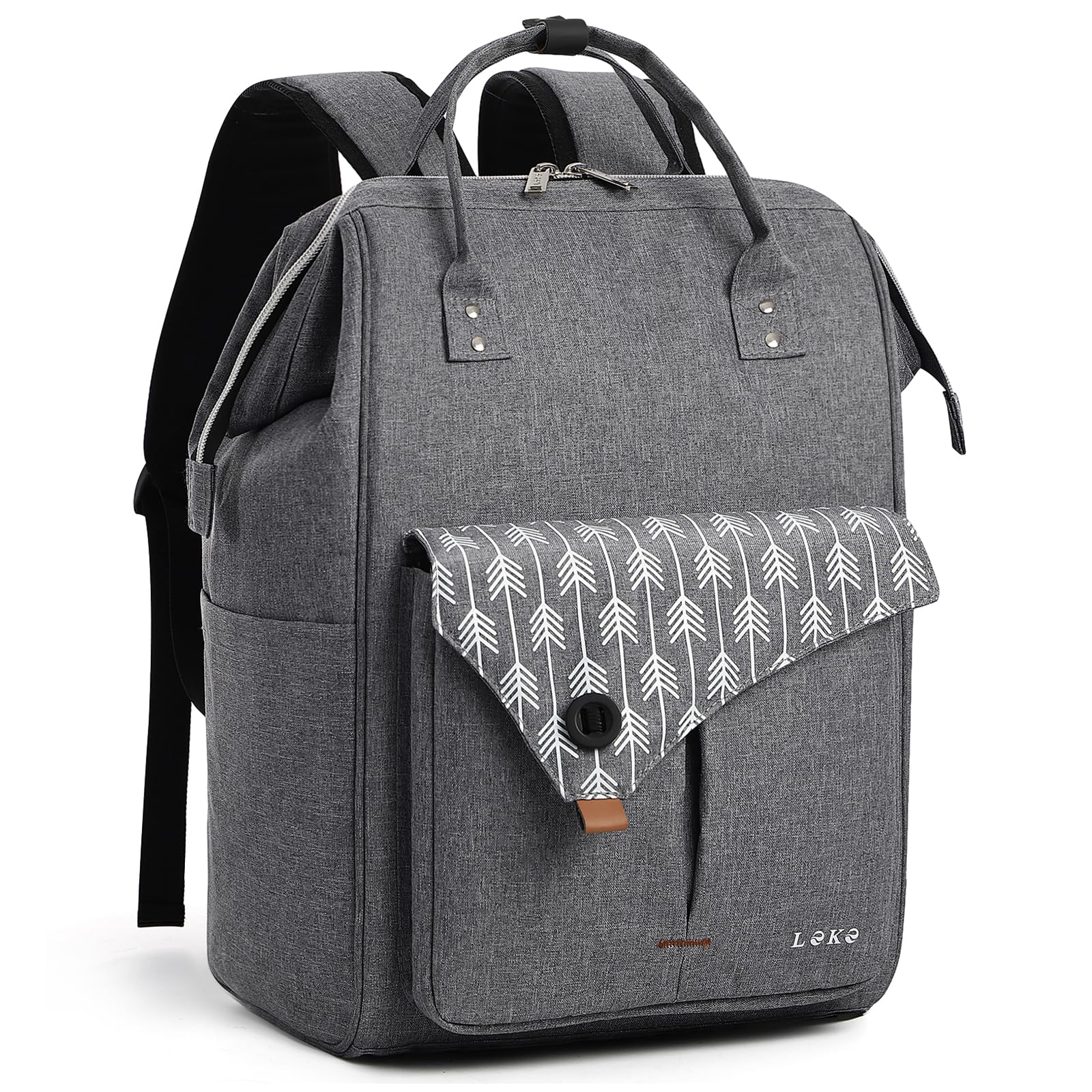 Lekesky 15.6 Inch Laptop Backpack – Grey Travel and Business Rucksack