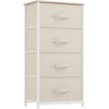 YITAHOME 4-Drawer Fabric Dresser – Metal Frame Storage Chest, Cream White