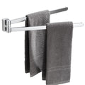 BGL Chrome Swivel Towel Rail | Stainless Steel Wall Mounted 2-Bar Rack