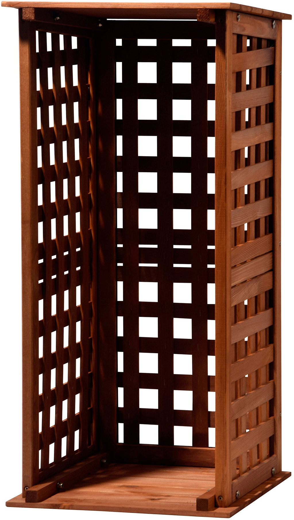 Dobar Green Label FSC Pine Wood Firewood Rack - Compact Log Shelter, Brown
