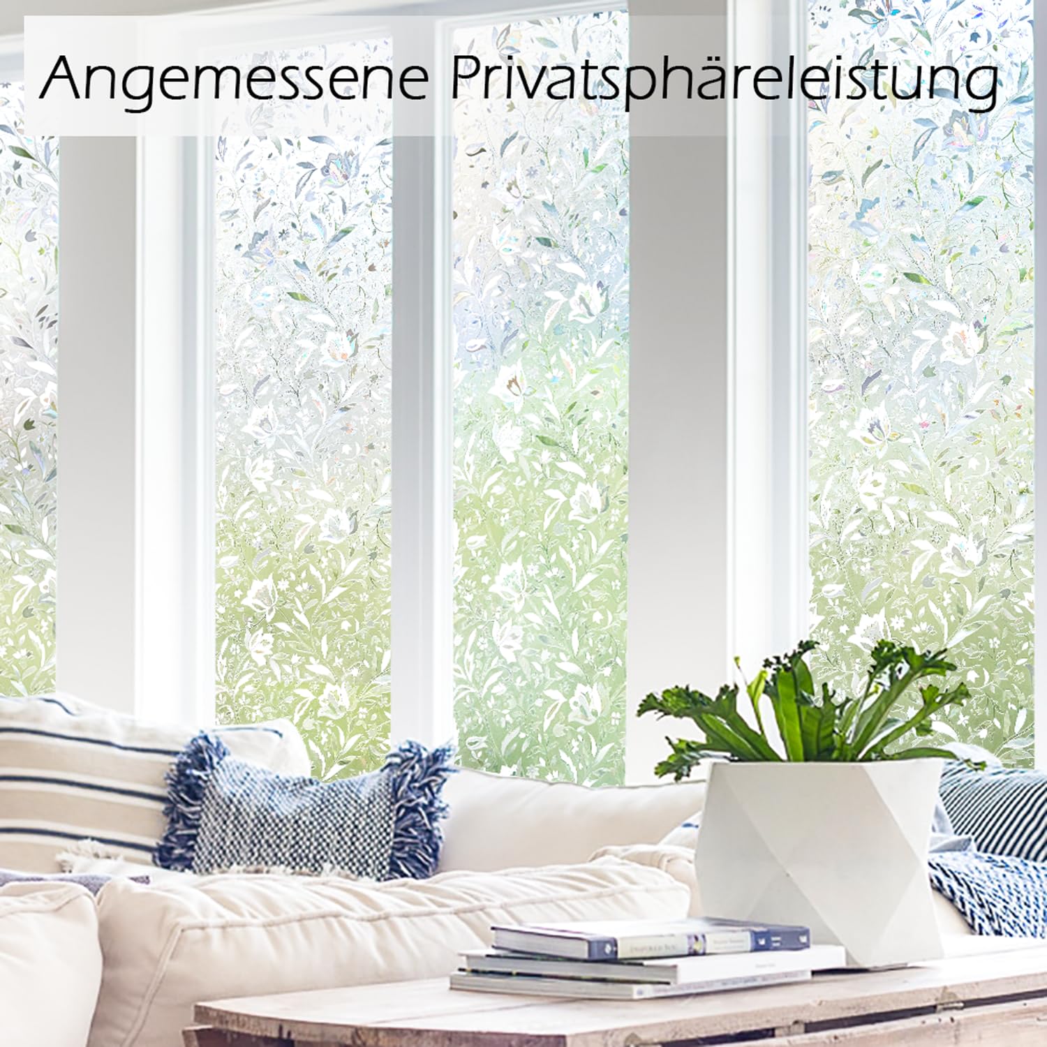 KROMAPOLIS Tulip Privacy Window Film – Thermal Static Cling, 90x400cm