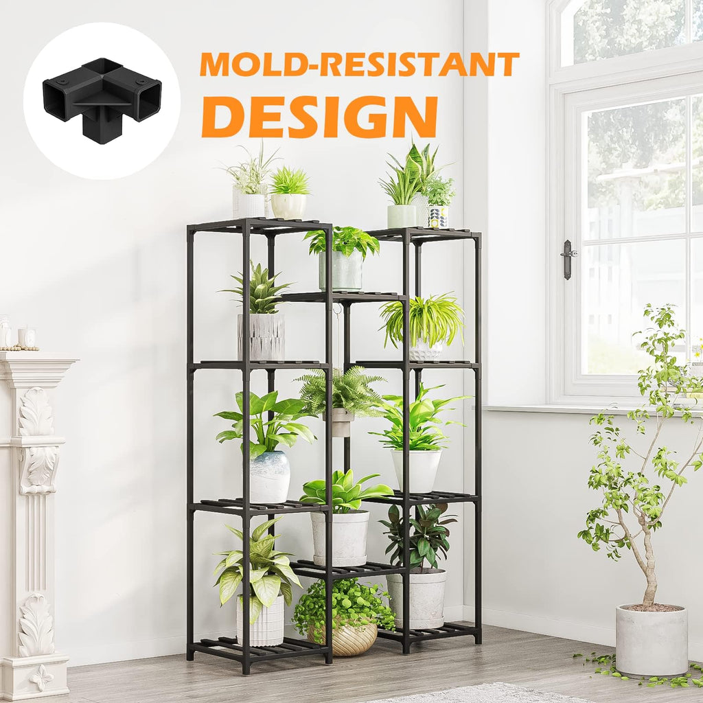 Bamworld Bamboo Plant Stand – 10 Tier Large Hanging Flower Shelf Rack