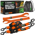 Rhino USA Retractable Ratchet Straps | 1,360kg Heavy Duty Tie Downs
