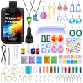 UPDOKIT UV Resin Kit with Lamp | 250g Crystal Clear Jewelry Making Kit