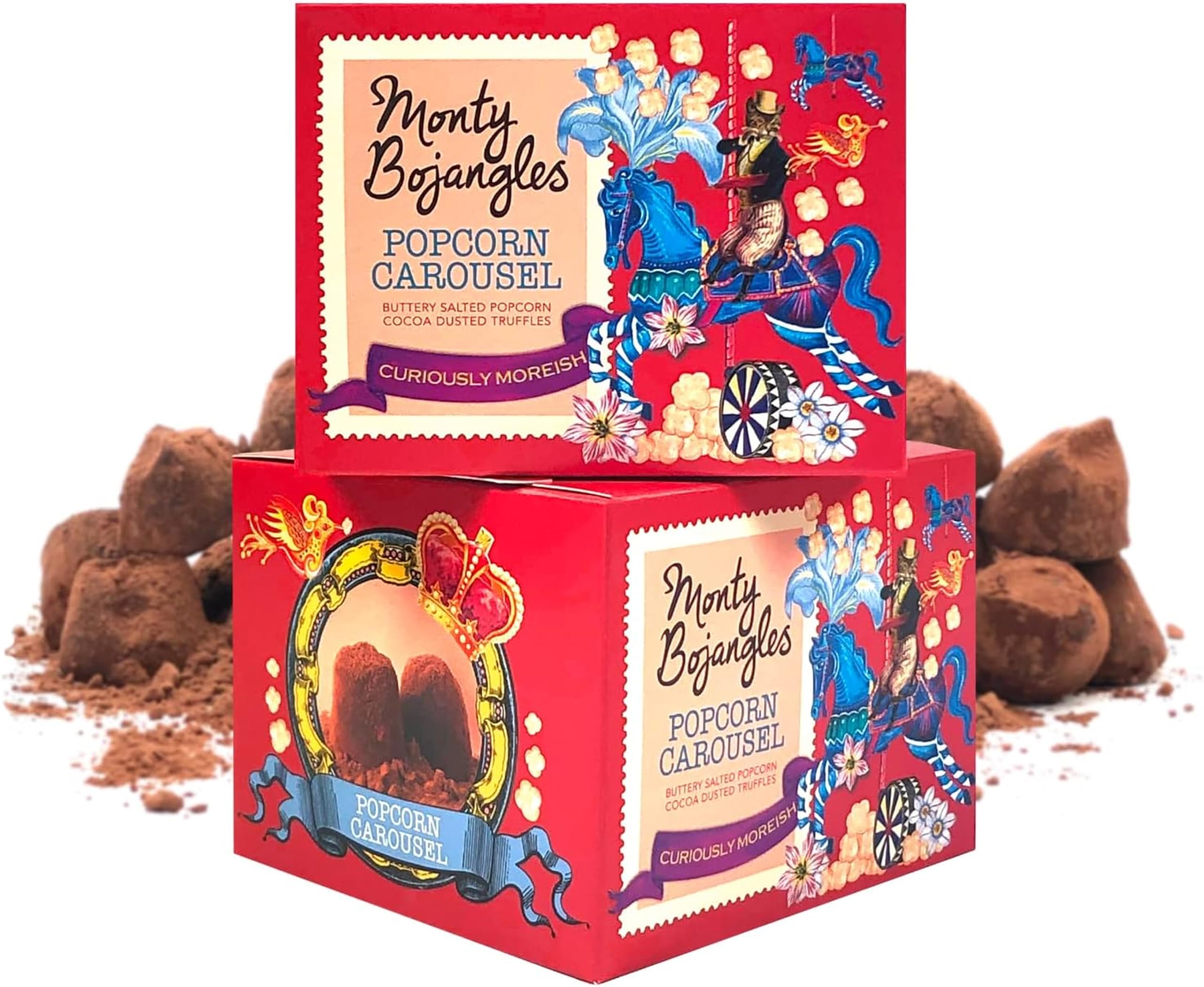 Monty Bojangles Popcorn Carousel Cocoa Dusted Chocolate Truffles (2x150g)