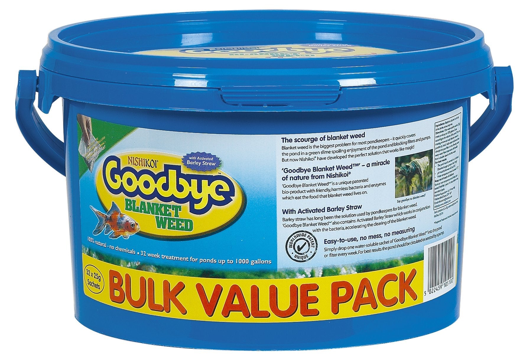 Goodbye Blanket Weed Treatment - Natural Pond Cleaner - 32 Pack