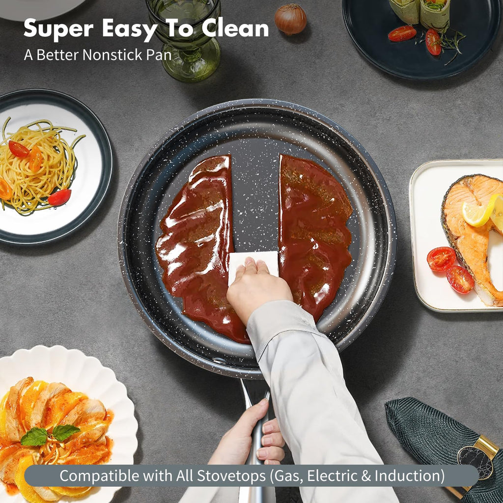 Jolof Store 7-Piece Nonstick Stainless Steel Induction Cookware Set