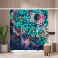 Woutay Mandala Star Galaxy Shower Curtain | Mold Resistant Polyester