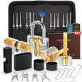 IPSXP 32-Piece Lock Picking Set with 4 Transparent Training Locks