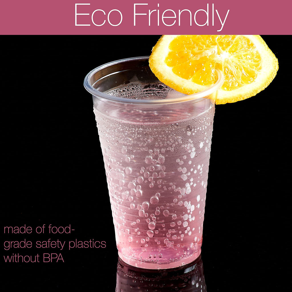 Shefa Clear Plastic Cups - 3000 Pack Bulk 180ml Disposable Party Glasses