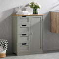 Bath Vida Freestanding Bathroom Cabinet - 4 Drawer 1 Door Storage Unit