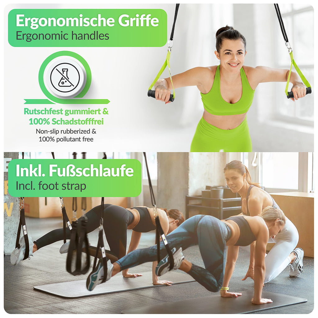 BodyCROSS Sling Trainer – Handmade Suspension System with Door Anchor
