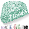 DOPROP Pebble Non-Slip Bath Mat – PVC Shower Mat with Suction Cups, Green