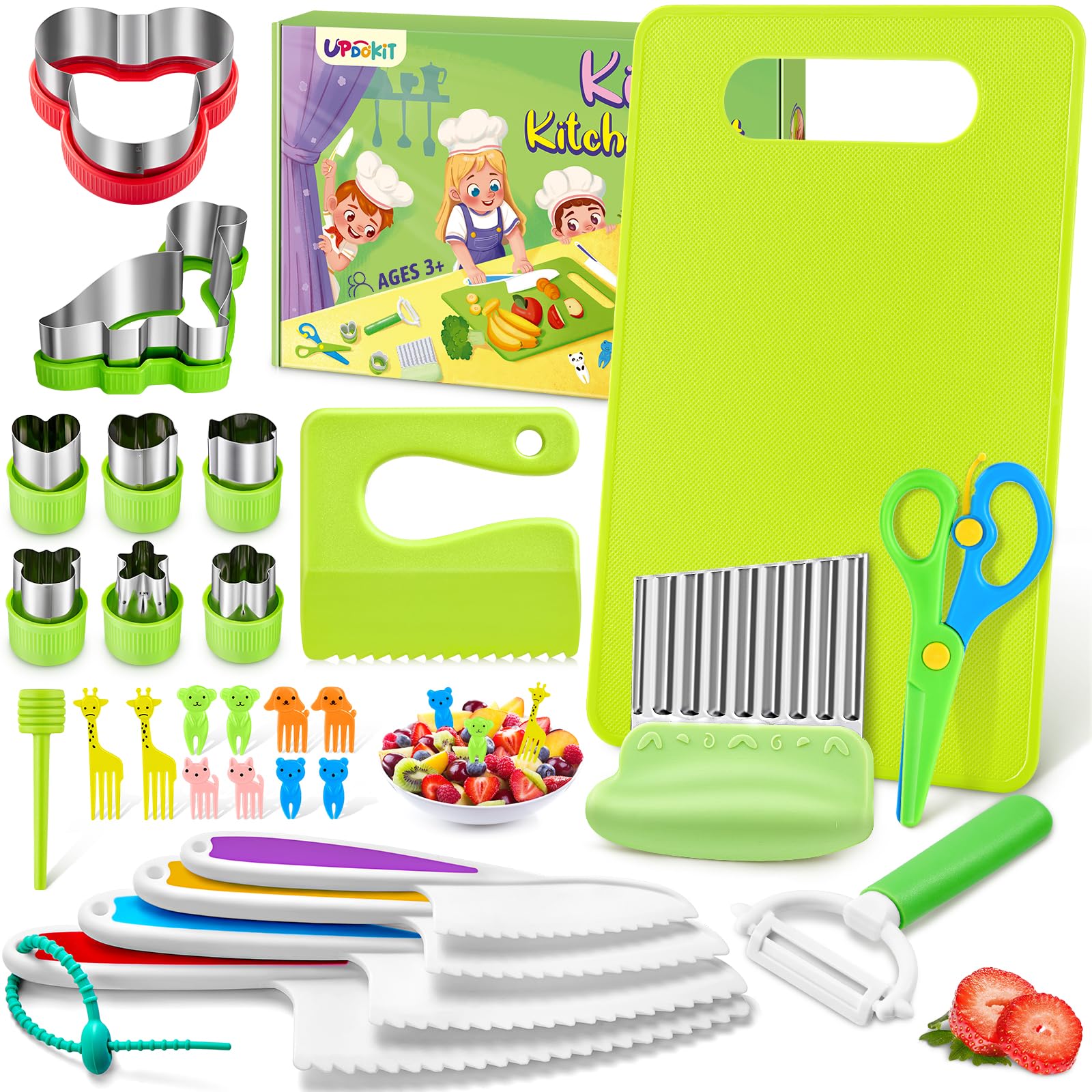 UPDOKIT 28-Piece Kids Kitchen Safety Knife Set for Toddlers