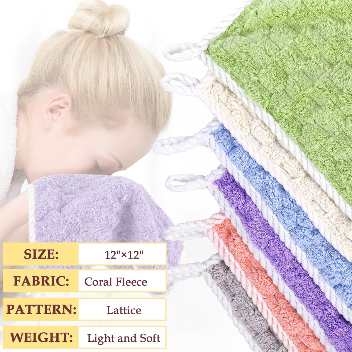 PHOGARY Flannel Face Cloth Pack 6, Reusable Microfibre Face Cloth, Makeup Remover Cloth Cleansing Cloths for Face - image 4
