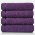 GC Gaveno Cavailia Egyptian Cotton Bath Sheets - 4 Pack Purple Towels