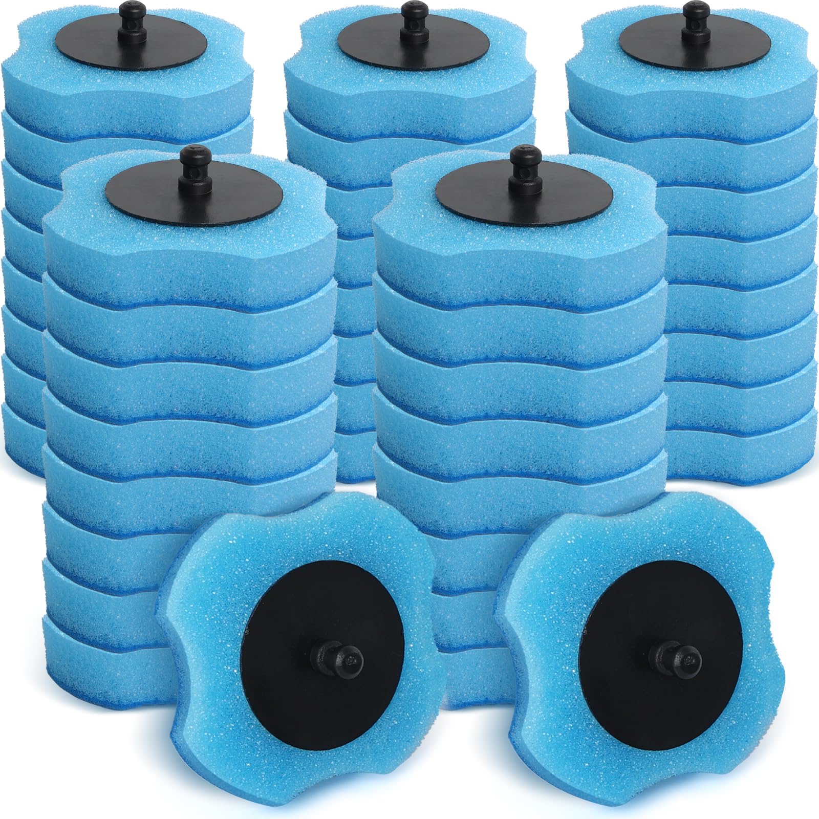 QSWY Disposable Toilet Wand Refills – 40 Count Deep Cleaning Brush Heads