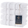 Qute Home 4-Piece Hand Towels Set | 100% Turkish Cotton | Quick Dry Soft