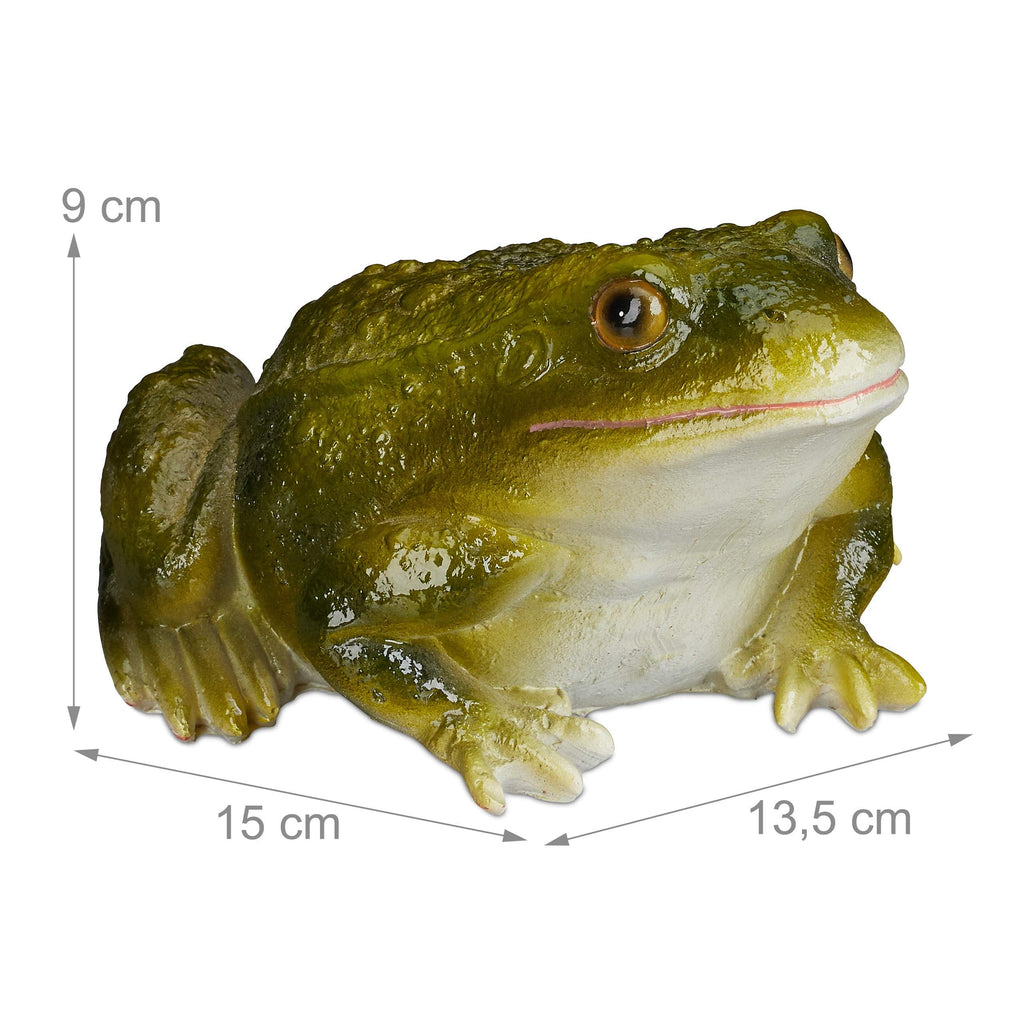 Relaxdays Garden Frog Figurine – Weatherproof Polyresin Outdoor Decor