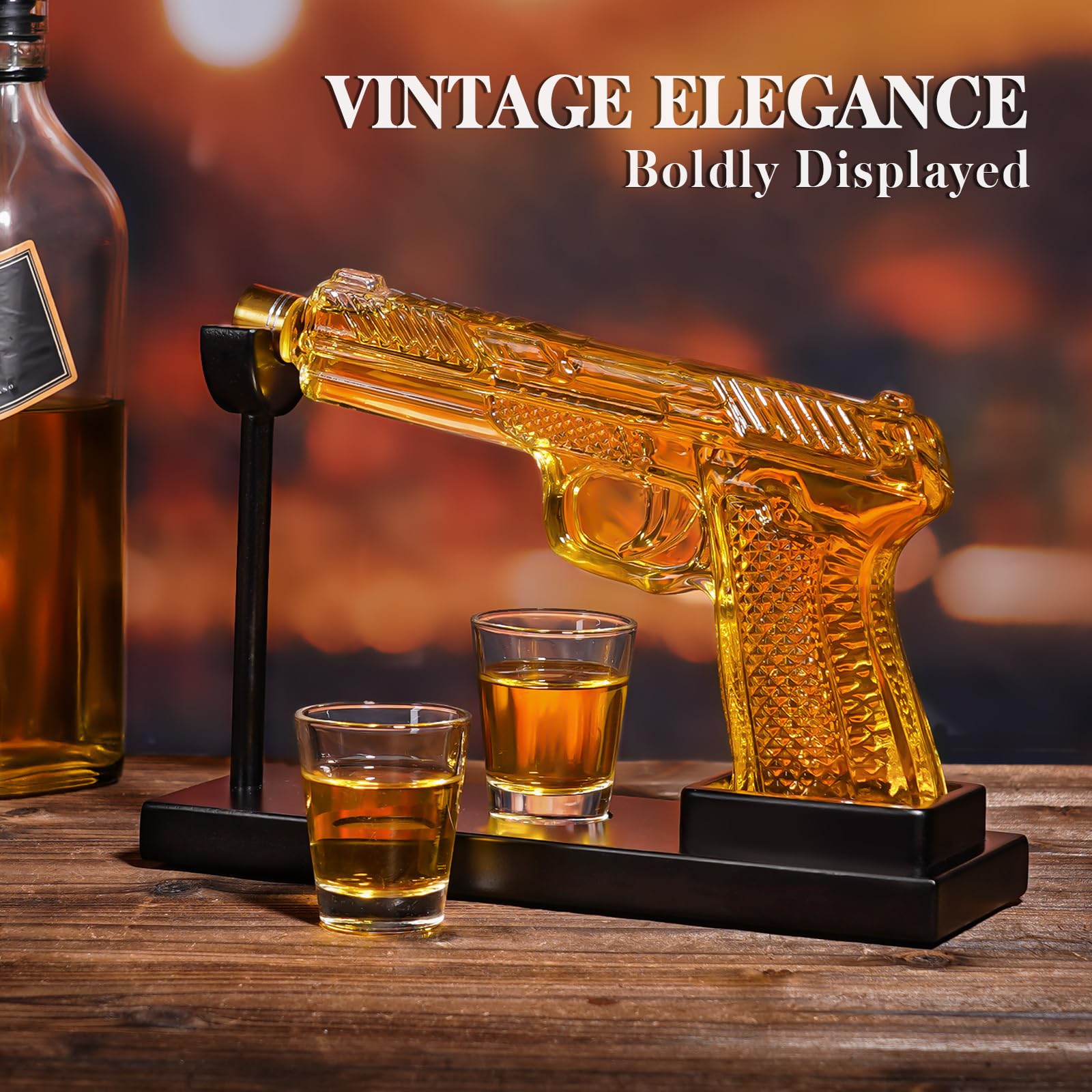 Oaksea Whisky Decanter Set with Shot Glasses – Luxury Barware Gift for Men