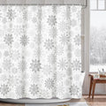 AIBIIN Winter Snowflake Shower Curtain | Waterproof Polyester – 71x71"