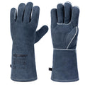 Vclpower 14IN Heat Resistant Leather Welding and Fireplace Gloves