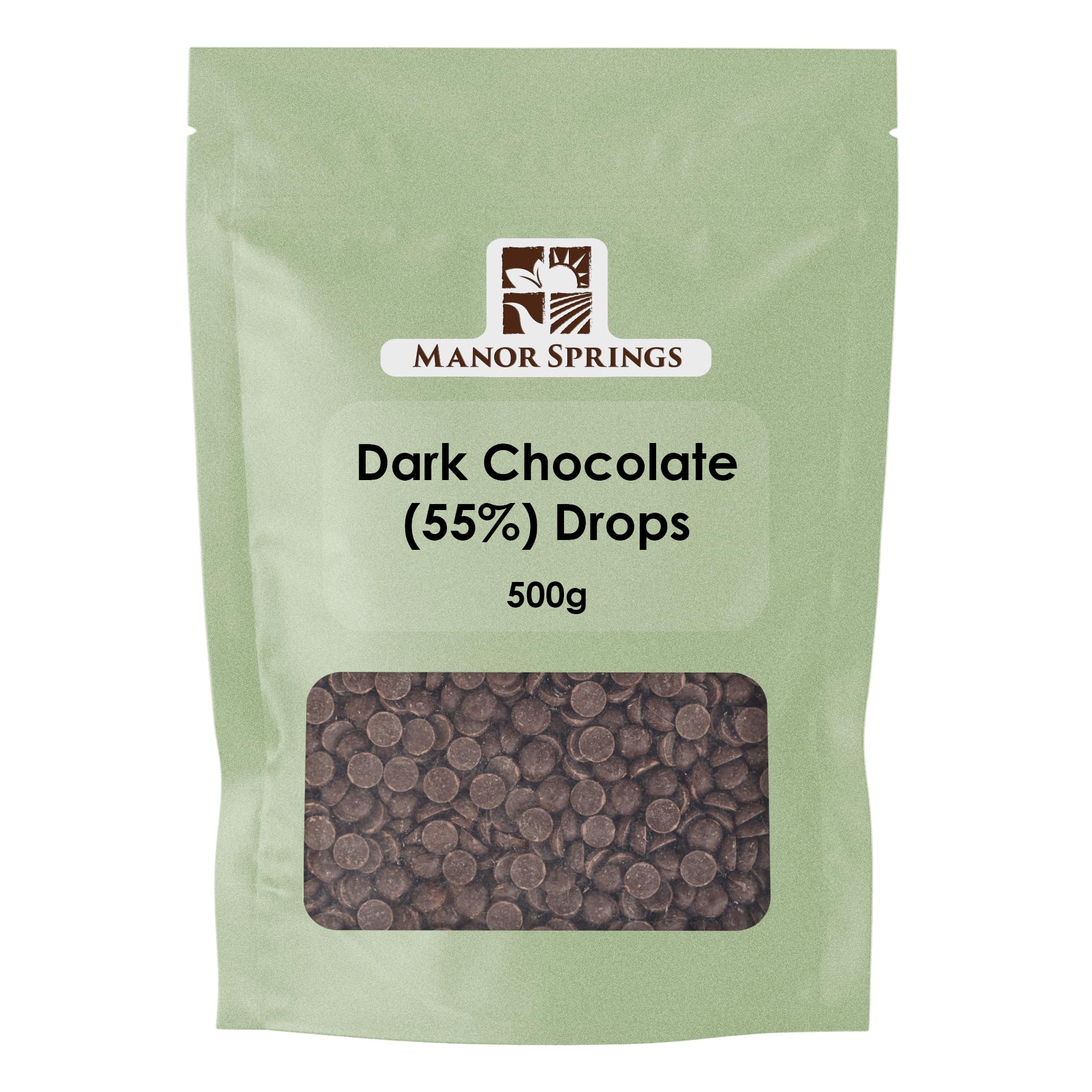 Manor Springs 55% Dark Chocolate Drops – 500g Baking Chocolate