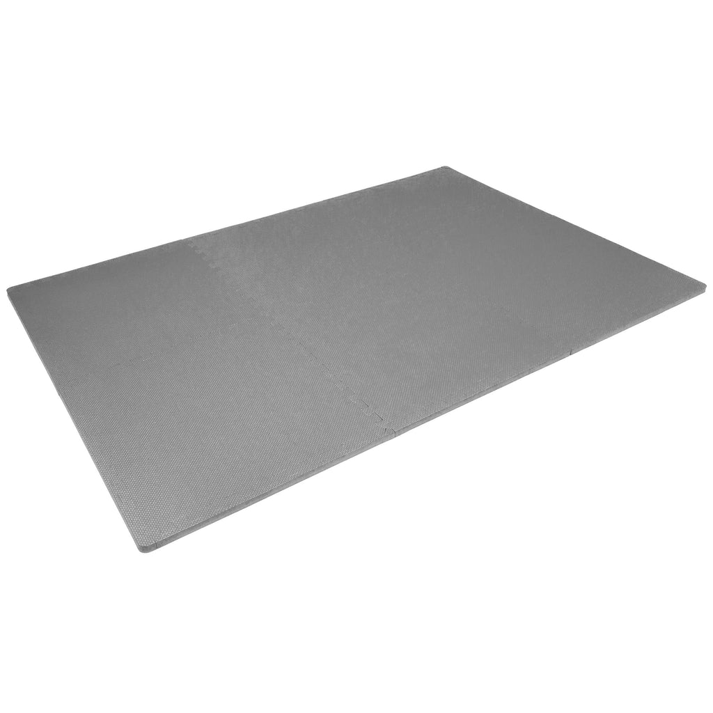 ProsourceFit Extra Thick Puzzle Exercise Mat | 3/4 Inch EVA Foam Tiles, Grey