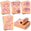 Jolof Store Tattoo Practice Skin Set | 5 Face Designs | 3mm Silicone