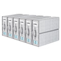 Syeeiex Bed Sheet Organiser - 6 Pack Foldable Linen Storage Boxes, Grey