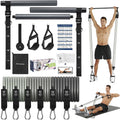 ALongSong Pilates Bar Set | 6 Latex Resistance Bands (120lbs) for Home Gym