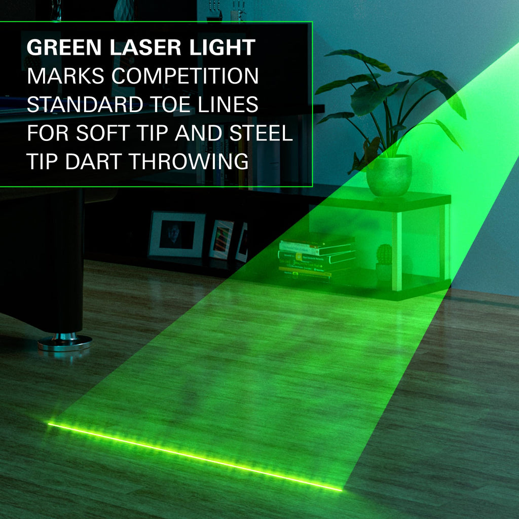 Target Darts Laser Oche – Green Toe Line Marker for Dartboard Setups