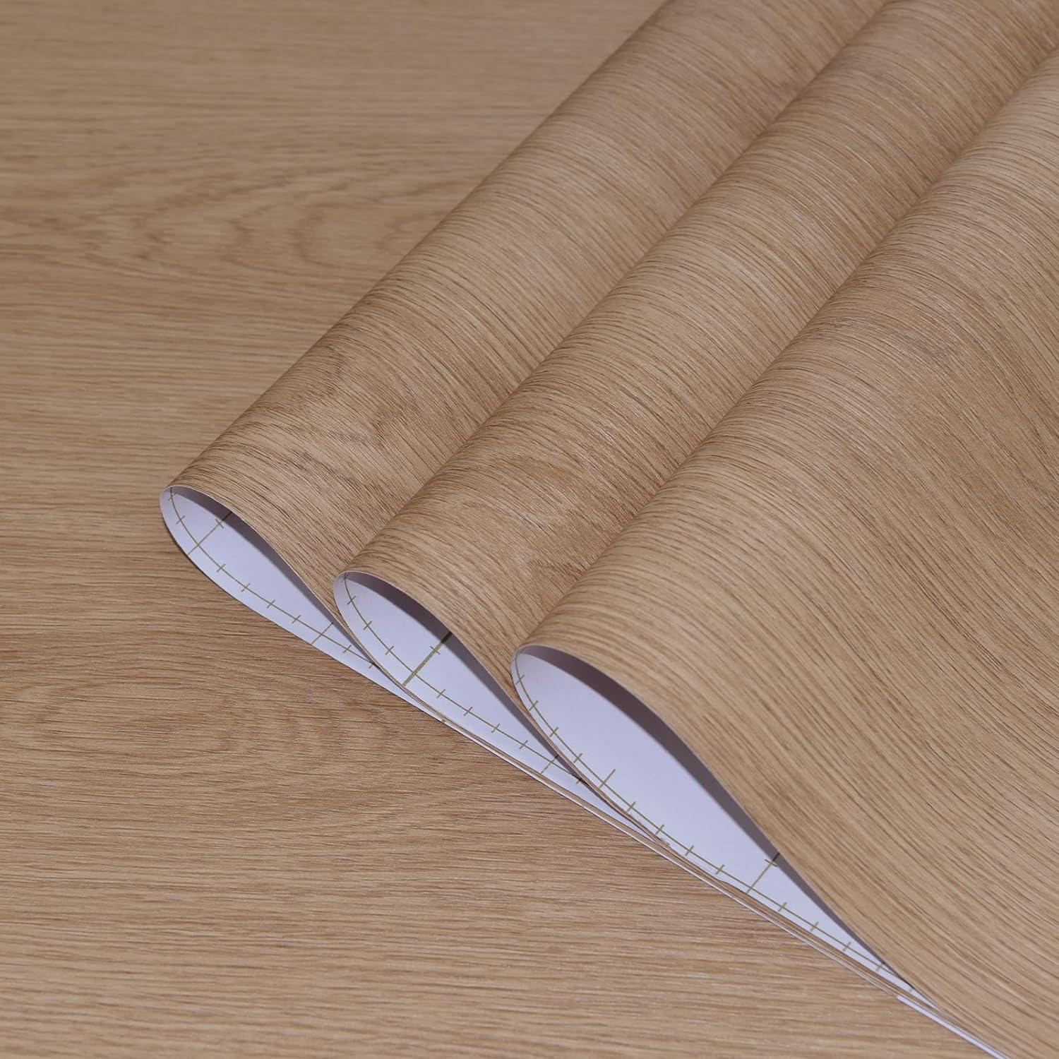 TOTIO Walnut Wood Effect Wallpaper – Matte Peel and Stick Vinyl 31.5x157in