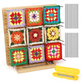 Aeelike 11 Inch Bamboo Crochet Blocking Board with 30 Stainless Steel Pins