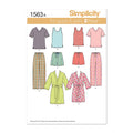 Simplicity 1563 Sewing Pattern | Unisex Sleepwear & Pajamas | Size XS-XL
