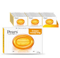 Pears Transparent Amber Soap Bars 125g - 12 Pack with Cotton Soap Bag