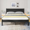 DUMEE King Size Bed Frame with Wooden Headboard and Under Bed Storage