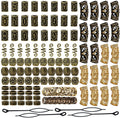 Jolof Store Viking Rune Beard Beads – 110pc Nordic Hair Braiding Kit